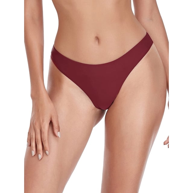 RELLECIGA Bas de Bikini Brésilien Coupe Super Échancrée pour Femme