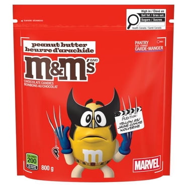 M&M'S, Peanut Butter Milk Chocolate Candies, Pantry Size Share Bag, 800g