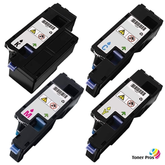 Toner Pros Compatible 4-Color-Pack Toner Cartridge for Dell E525W Printer (1 Black |1 Cyan |1 Magenta |1 Yellow)