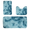 thumbnail image 2 of Czzoypi 3 Piece Bathroom Rug Setu-Shaped Contour Rug, Mat and Toilet Lid Cover,Water Absorbent Soft Microfiber Shaggy Bathroom Mat,For Tub, Shower, Bath Room,Machine Washable, 2 of 7