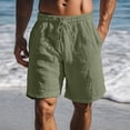 thumbnail image 1 of EOYWHK Men's Linen Shorts Elastic Waist Lounge Shorts Casual Solid Color Sleep Shorts with Drawstring Pockets, 1 of 6