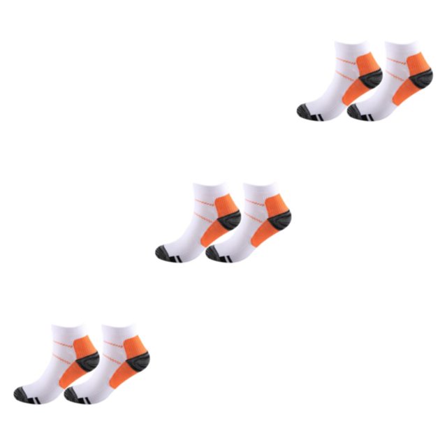 Wweixi 2piece Relieve Foot Fatigue Compression Socks For Greater Comfortable To Wear Ankles Socks orange S/M 3Set