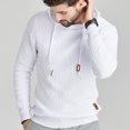 thumbnail image 4 of CEHVOM Chandail à Capuchon pour Hommes à Manches Longues, Uni, Tricoté, Chandail à Capuchon, Chandail, Soldes, 4 of 6