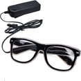thumbnail image 2 of Light up EL Wire Neon Rave Glasses Glow Flashing LED Sunglasses Costumes for Party, EDM, Halloween(White), 2 of 3