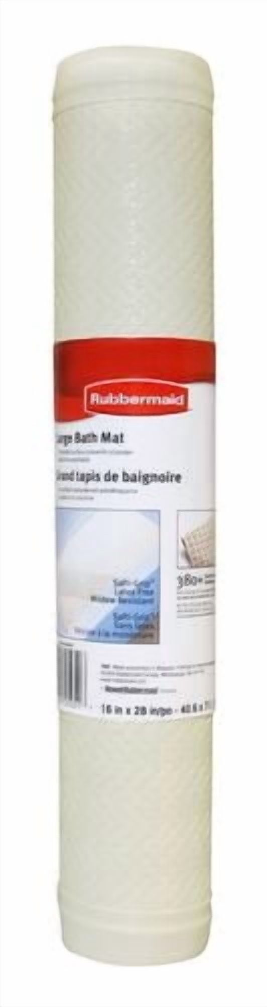 Rubbermaid Commercial Safti-Grip Bath/Shower Mat, Large, White