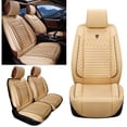 thumbnail image 2 of Maidao 2pcs Front Seat Covers for SEAT for Arona 2017-Present 2 Seats Leather Airbag Compatible Water Resistant Front Set Cushion Protector Beige, 2 of 7