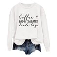 thumbnail image 1 of WEAIXIMIUNG Custom Sweatshirt Ladies Fashion Leisure Pure Color Loose Long Sleeved Printed Letters Round Collar, 1 of 4