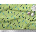 thumbnail image 3 of Soimoi Green Poly Georgette Fabric Dot & Feather Fabric Prints By Yard 42 Inch Wide, 3 of 3