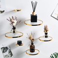 thumbnail image 2 of Plant Floating Shelf Modern Home Decor Wrought Iron Wall Mounted Glass Ledge Rack for Restaurant, 2 of 10