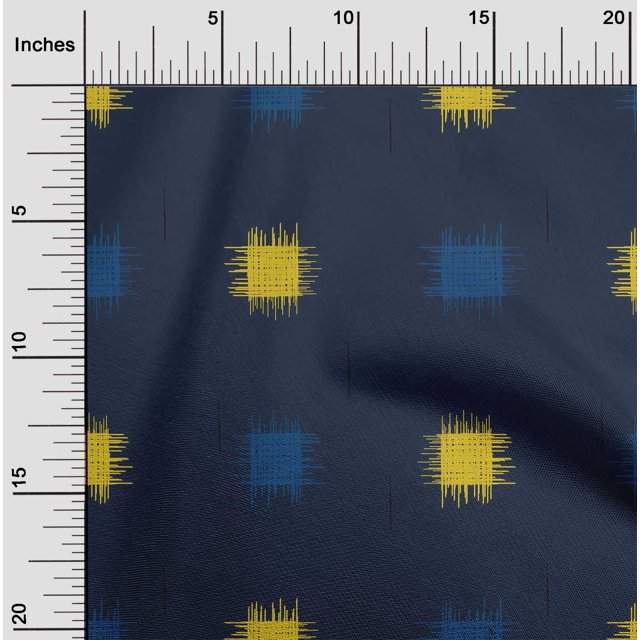 oneOone Viscose Chiffon Fabric Small Motif Ikat Printed Craft Fabric BTY 42 Inch Wide