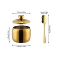 thumbnail image 2 of 304 Stainless Steel Food Storage Jar With Clear Glass Lid And Included Spoon For Kitchen Pantry Organization, 2 of 6