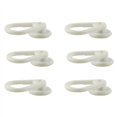 thumbnail image 1 of E-outstanding 6Pcs Collar Extenders Soft Rubber Expands Top Neck Tie Buttons Extender 10mm White, 1 of 4