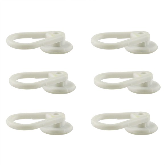 E-outstanding 6Pcs Collar Extenders Soft Rubber Expands Top Neck Tie Buttons Extender 10mm White