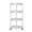 White, variant on Bathroom corner storage shelf organizer, detachable 4 tiers rolling wheels, drainage holes, stainless steel, for home, multi-purpose storage, rolling shelving unit
