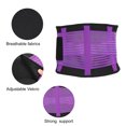thumbnail image 4 of Unique Bargains Breathable Back Brace Lumbar Support Mesh Design Adjustable Straps Lower Back Brace Purple Size 2XL, 4 of 7