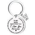 thumbnail image 1 of TIMIFIS Key Chain DIY To My SON Stainless Steel Last Name 26 Letter Keychain 2.5cm Valentine'S Day Gift, 1 of 5