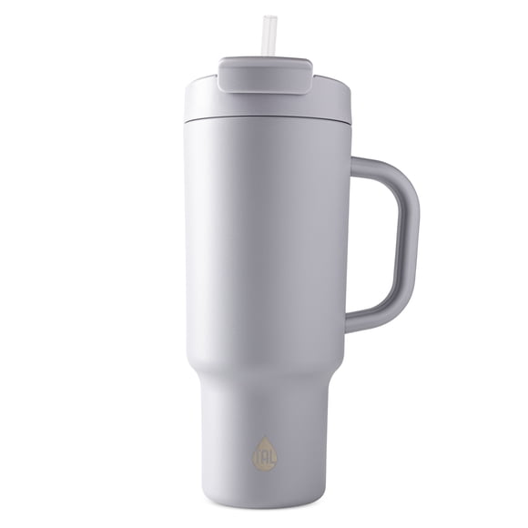 Gobelet Hudson en acier inoxydable TAL avec paille 1,2 l, gris bleu