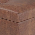 thumbnail image 4 of Shay Ottomane de Rangement Moderne de 48 Po de Large en Similicuir Brun Selle Vieilli, 4 of 8