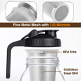 thumbnail image 3 of 2 PCS Cold Brew Coffee Filter,Stainless Steel Food Grade,Coffee Maker, Tea Maker,Water Filter, Wide Mouth Jar 64oz, 3 of 6