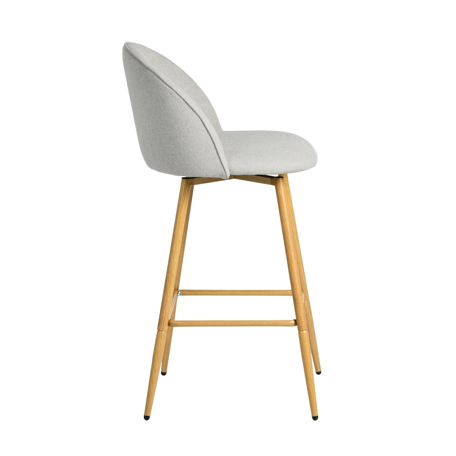 Ensemble de 2 tabourets de bar modernes Homy Casa avec revêtement en tissu - Hauteur d'assise réglable de 66 cm (26 po) - Idéal pour îlot de cuisine