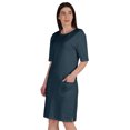 thumbnail image 2 of Inkmeso Robe T-Shirt pour Femmes à Manches au Coude, Coupe Régulière, avec Poches avant, 2 of 8