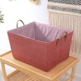 thumbnail image 1 of Birdeem Foldable Laundry Basket,Collapsible Dirty Clothes Hamper with Leather Rope Handle,Stands Independently Large Capacity for Home Bathroom Bedroom,Canvas Storage Basket Space Saving Design, 1 of 9