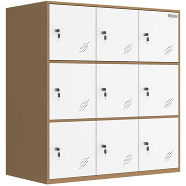 Organisateur de Casier pour l'École et la Maison, Rangement pour Enfants, Armoire de Rangement en Métal pour Chaussures et Sacs de Terrain de Jeu (Blanc)...