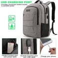 thumbnail image 2 of Sac à Dos de Voyage pour Ordinateur Portable, Résistant à l'Eau, Sac Antivol avec Port de Chargement USB et Verrou, Ordinateur 17,3 Pouces pour Affaires, 2 of 5