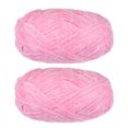 thumbnail image 1 of Unique Bargains 2 Pelotes Fil Velours Fil Chenille 87,49 Verges Polyester Fil Doux pour Couverture 2 Pcs Rose, 1 of 7