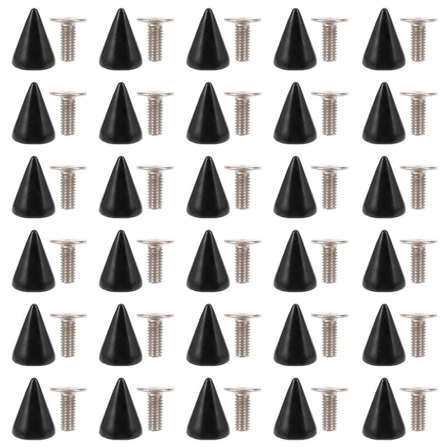Shisuyan DIY Rivets Supply Screwback Studs Metal Random Color Screw 100Set 0.4X0.3X0.3In
