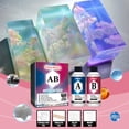 thumbnail image 4 of Crystal Clear Epoxy Resin Kit 200ml High Transparency Glue DIY Set with 100ml Resin, 100ml Curing Agent, 2 Measuring Cups, 2 Stirring Rods, 4 Droppers, 2 Gloves for Jewelry Crafts Ornaments, 4 of 9