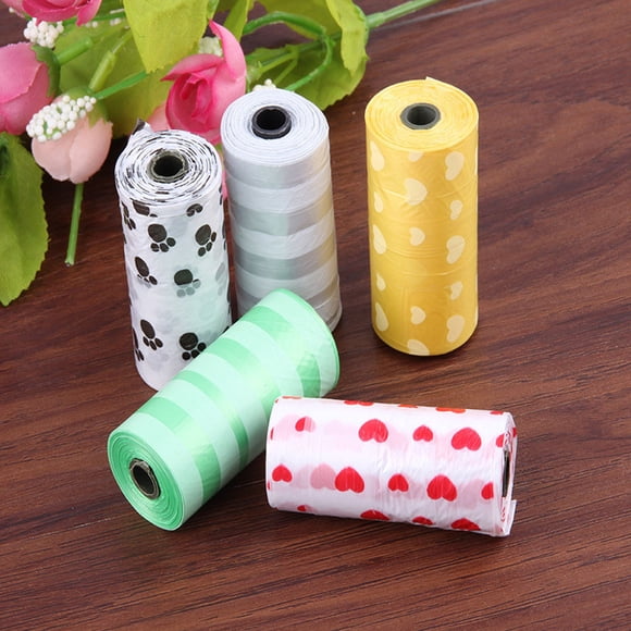 Sacs de Gestion des Déchets pour Chiens et Chats – Dégradables 150 Pcs Lot de 10 Rouleaux Sacs à Ordures pour Animaux pour Nettoyage à l'Extérieur et à l'Intérieur 10 Pcs