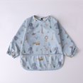 thumbnail image 2 of MIASHUI Baby Long Sleeve Bib Cartoon Print Toddlers Soft Bib Outfit, 2 of 3
