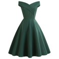 thumbnail image 1 of 2025 Robe de Boîte de Nuit Vintage pour Femmes à Pois, Sans Manches, à une Épaule, Robe de Soirée Vintage à Queue, 1 of 7