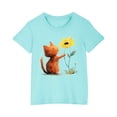 thumbnail image 1 of RXIRUCGD 2025 Vêtements d'Été pour Enfants T-shirt Imprimé Mode Mignon Col Rond Manches Courtes, 1 of 5