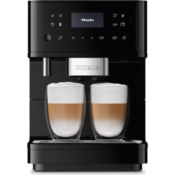Miele CM 6160 MilkPerfection Automatic Coffee Machine - OneTouch for Two, AromaticSystem, 4 individual profiles, DoubleShot, WiFi-compatible, LED lighting, easy cleaning, in Obsidian Black