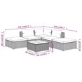 thumbnail image 4 of vidaXL 6 Piece Garden Lounge Set with Cushions Poly Rattan Brown, 4 of 4