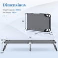 thumbnail image 3 of Costway Folding Camping Bed Chaise Lounge Outdoor Portable Military Cot Sleeping Hiking Travel Gray, 3 of 9