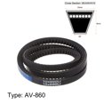 thumbnail image 2 of Unique Bargains 860mm Inner Girth 10mm Width Cogged V Belts Rubber Drive Belt for Power Transmission, 2 of 6