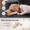 thumbnail image 5 of MELLCOM 93'' Modular Sectional Boneless Sofa, L Shaped Cloud Couches with Memory Foam Seating＆Wide Armrest Design, Sofa Couch for Living Room, Bedroom, No Assembly Required (Black, Left Hand Facing), 5 of 5