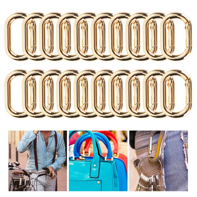 Alloy Oval Spring Buckle, 23mm Oval Spring Buckle Practical Useful Easy Carrying 23mm Alloy Opening Closing For Purses For Keychain Strap For Bags