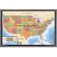 thumbnail image 1 of Map - USA Wall Poster, 22.375" x 34" Framed, 1 of 4