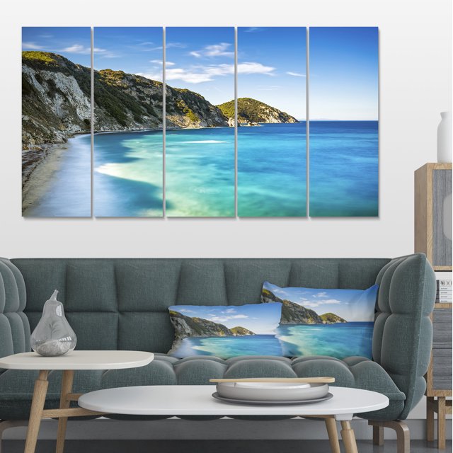 Portoferraio Sansone White Beach - Extra Large Seashore Canvas Art