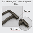 thumbnail image 1 of Motorcycle Valve Screw Adjusting Tool Set – Hex Socket Wrenches (8mm, 9mm, 10mm) for Precise Valve Tuning, Metal Construction, Bronze Finish, Compact 130mm Design(C), 1 of 10