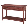 thumbnail image 1 of Alaterre Furniture Table Multimédia/console Country Cottage Finition Antique Rouge, 1 of 6
