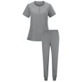 thumbnail image 3 of Ensemble de Sarraus pour Femmes 2 Pcs, Ensemble d'Uniforme d'Infirmière de Jogging Extensible, Hauts Confortables et Respirants et Pantalons Fuselés, 3 of 5