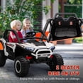 thumbnail image 4 of Qaba 2 Seater 24V 7AH Ride on Truck w/ Spring Suspension, Remote, White, 4 of 10