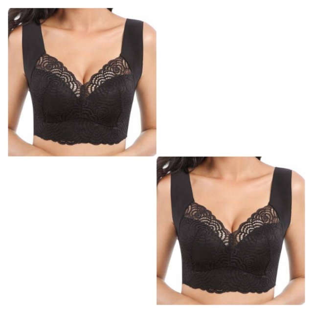 mmirethe Ribless Bra Lace Offers Skin-Friendly And Breathable Comfort For Women Widened Shoulder Strap Is Stable And Does Not 2XL 2Set
