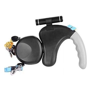 Jinsinto Double laisse rétractable pour chien avec LED légère, double laisse pour chien pour animaux domestiques, laisse rétractable automatique pour chien