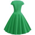 thumbnail image 3 of EGNMCR Robes d'Été Femmes Tendance 2024 Femmes Vintage Manches Courtes 50s Ménagère Décontractée Soirée Fête Bal Robe, 3 of 6